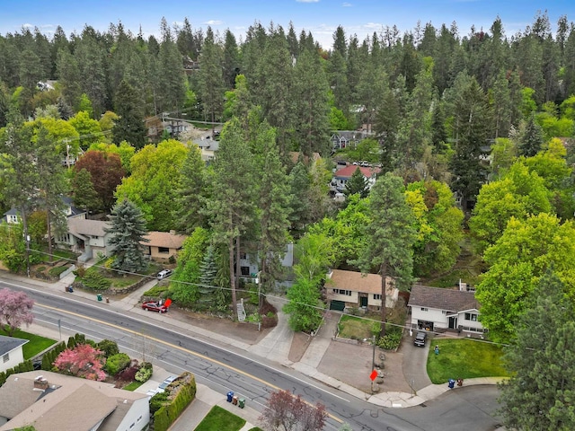 drone / aerial view with a residential view