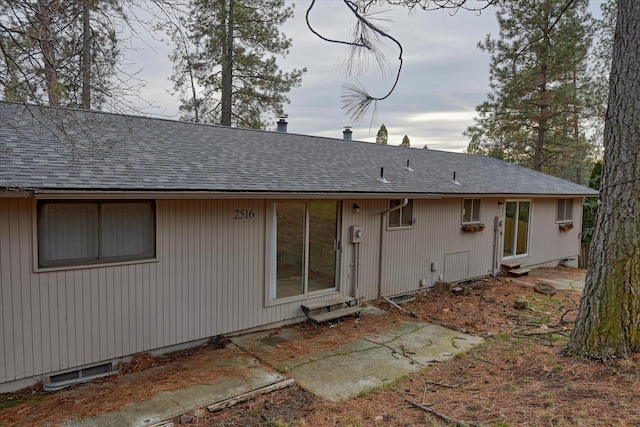 2514 E Casper Dr, Spokane, WA 99223 - rear view of property featuring a patio and a shingled roof