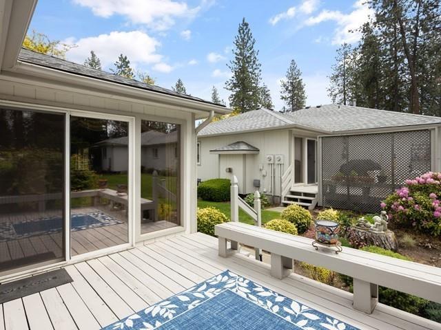 8409 N Pine Meadows Ln, Nine Mile Falls, WA 99026 - exterior space featuring entry steps and a sunroom