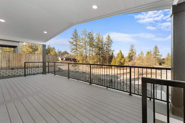 wooden deck with fence