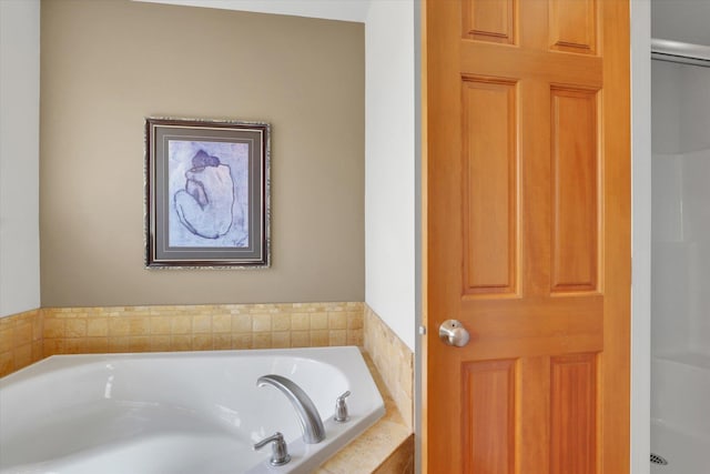 full bath featuring a garden tub