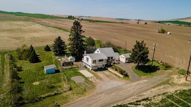bird's eye view with a rural view