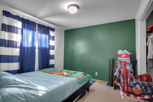 bedroom with carpet