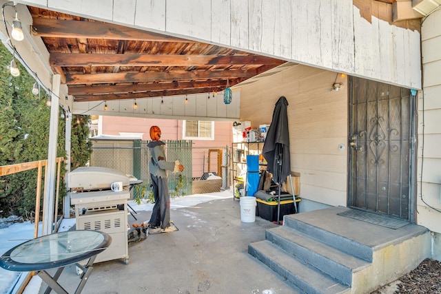 view of patio with grilling area
