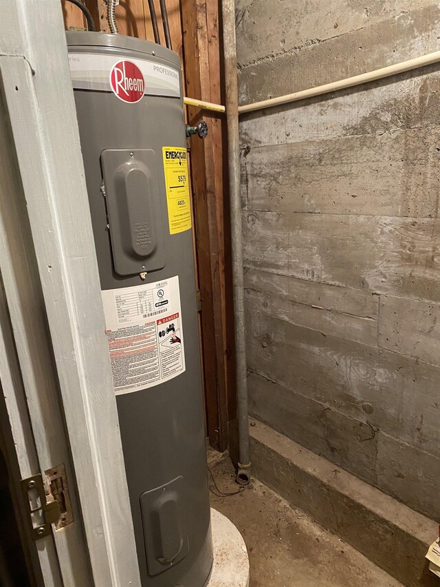 utilities featuring electric water heater