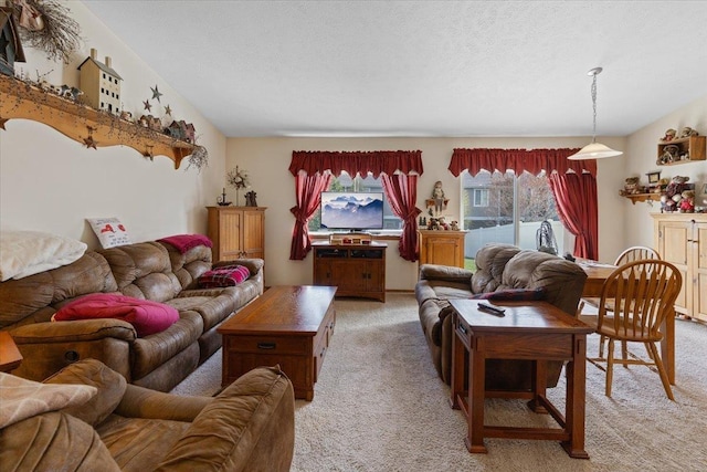 14316 E 31st Ln, Veradale, WA 99037 - living area featuring light colored carpet and a textured ceiling