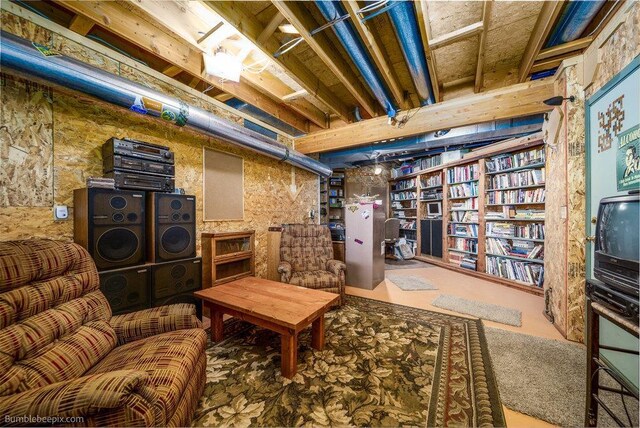 interior space with washer / dryer