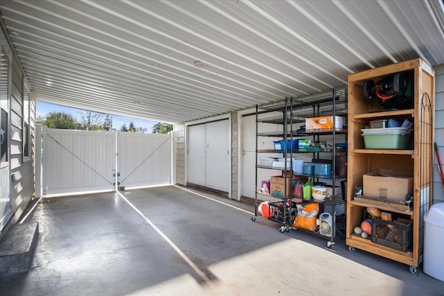 exterior space with a gate and fence