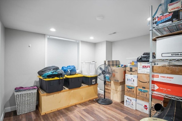 storage room featuring visible vents