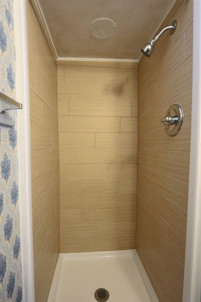 full bathroom with a shower stall