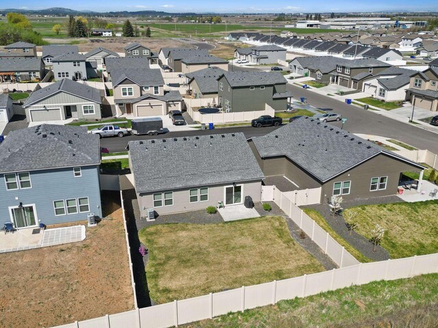 aerial view with a residential view