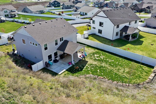 birds eye view of property featuring a residential view