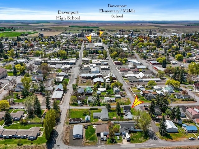 610 Ross St, Davenport, WA 99122 - drone / aerial view with a residential view