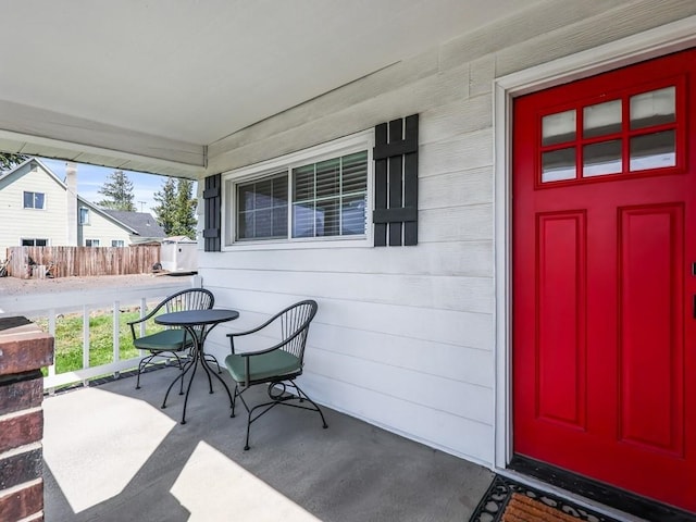 610 Ross St, Davenport, WA 99122 - view of exterior entry featuring fence and a porch