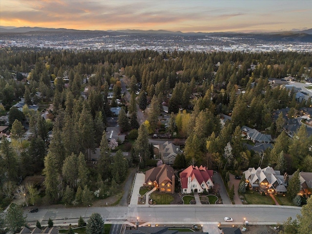 1909 E Pinecrest Rd, Spokane, WA 99203 - aerial view at dusk of a mountain view and a residential view