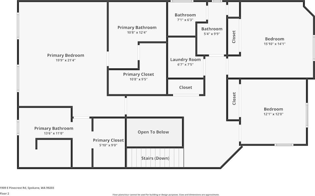 1909 E Pinecrest Rd, Spokane, WA 99203 - floor plan / room layout