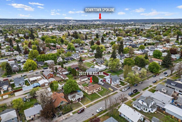 aerial view featuring a residential view