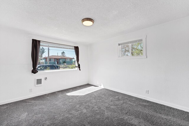 5804 N Regal St, Spokane, WA 99208 - empty room featuring carpet floors, visible vents, a textured ceiling, and a wealth of natural light