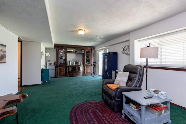 living room with carpet