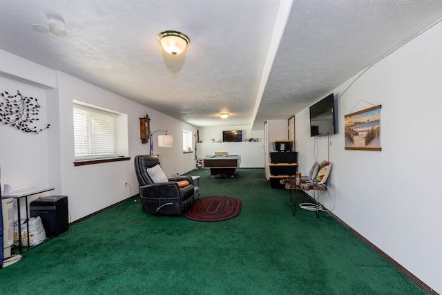 interior space with billiards and carpet