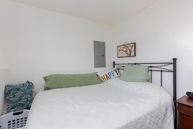bedroom with electric panel