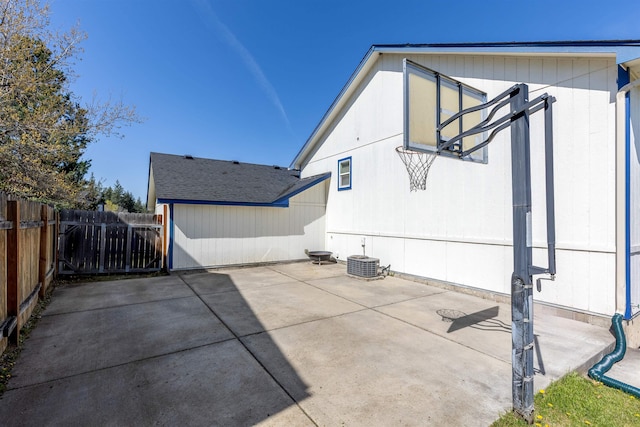 exterior space featuring fence