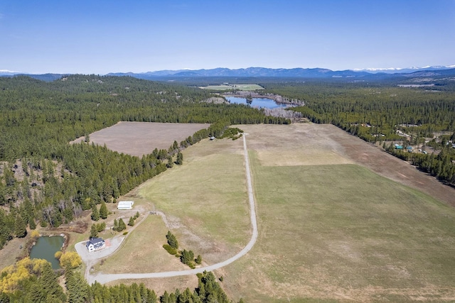 572 Smiley Ln, Newport, WA 99156 - aerial view with a view of trees and a water and mountain view