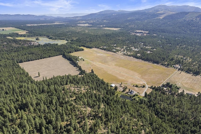 572 Smiley Ln, Newport, WA 99156 - birds eye view of property featuring a mountain view and a wooded view