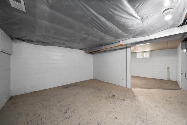 basement with visible vents