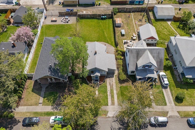 bird's eye view featuring a residential view
