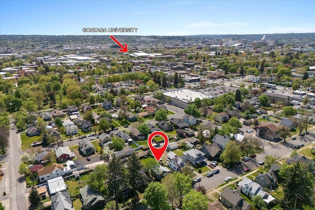 drone / aerial view featuring a residential view