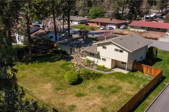birds eye view of property featuring a residential view