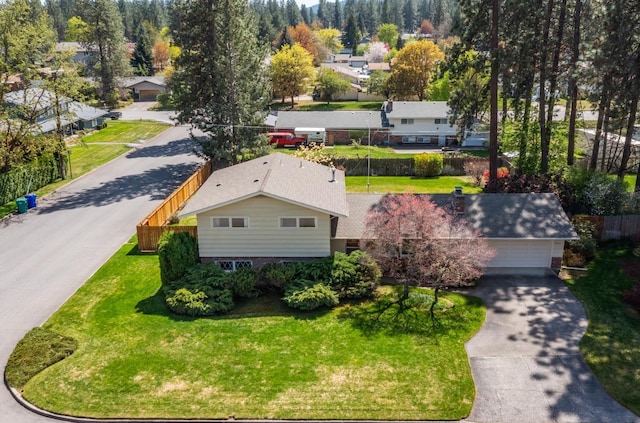 drone / aerial view featuring a residential view