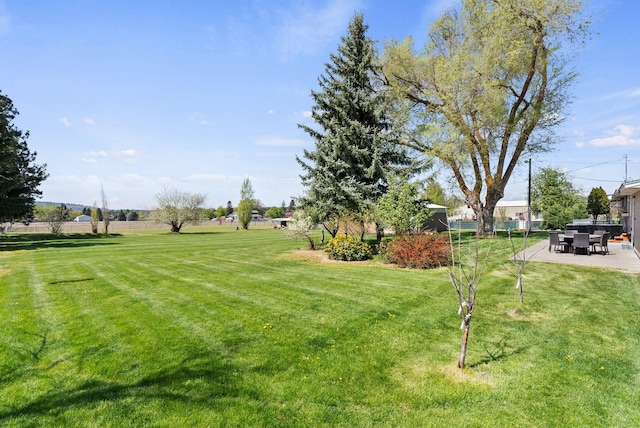 view of yard with a patio