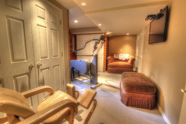 2010 E Pinecrest Rd, Spokane, WA 99203 - sitting room featuring carpet floors, recessed lighting, and baseboards