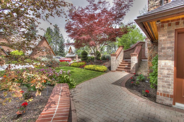 2010 E Pinecrest Rd, Spokane, WA 99203 - view of yard featuring a patio area and stairway