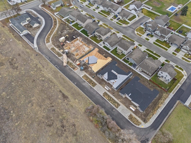 bird's eye view featuring a residential view