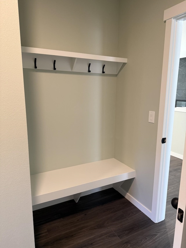 4408 S Willow Ln, Spokane Valley, WA 99216 - mudroom with dark wood-style flooring and baseboards