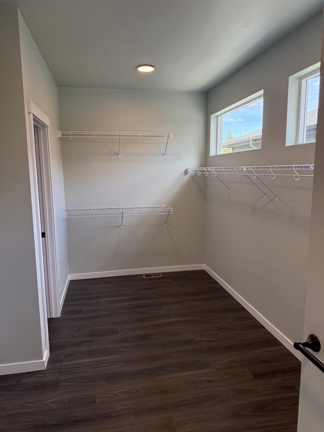 4408 S Willow Ln, Spokane Valley, WA 99216 - walk in closet featuring visible vents and dark wood finished floors