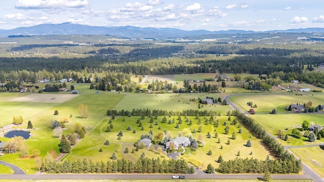 aerial view featuring a mountain view