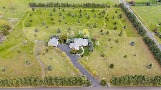 aerial view with a rural view