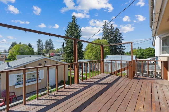 wooden terrace with fence
