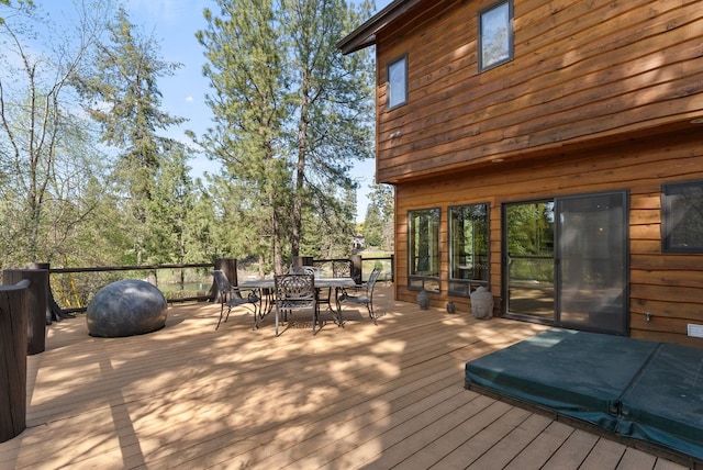8605 E S Riverway Ave, Spokane, WA 99212 - deck featuring outdoor dining area
