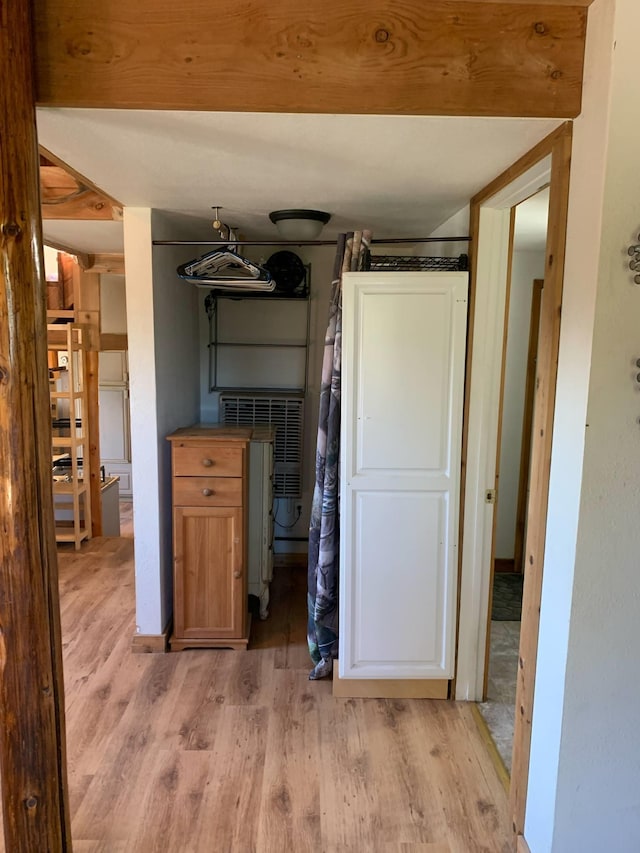 interior space featuring light wood finished floors