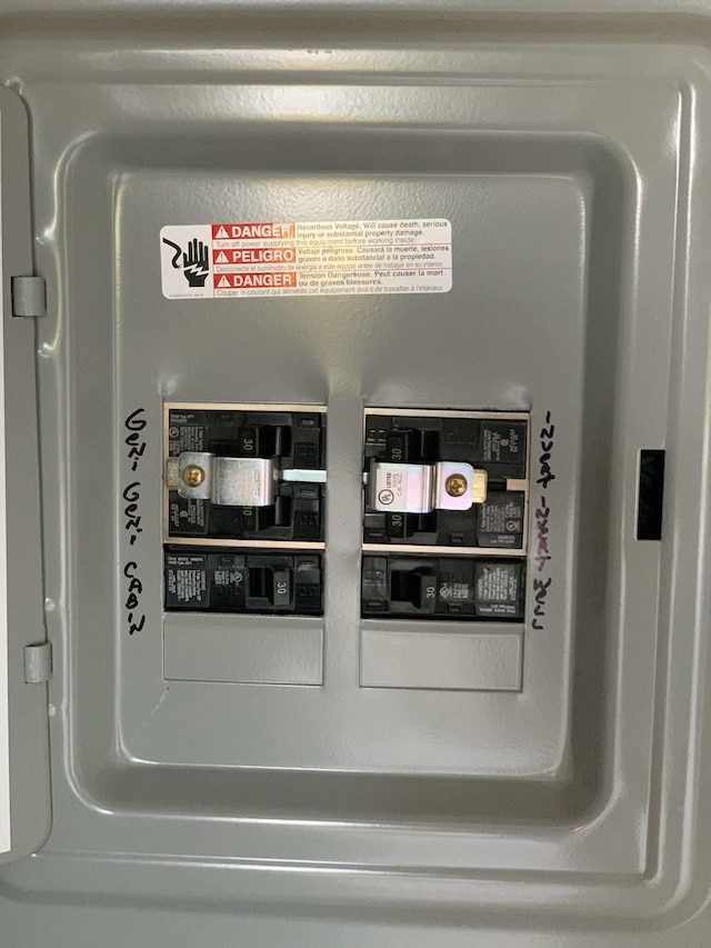 utility room with electric panel