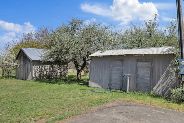 view of shed