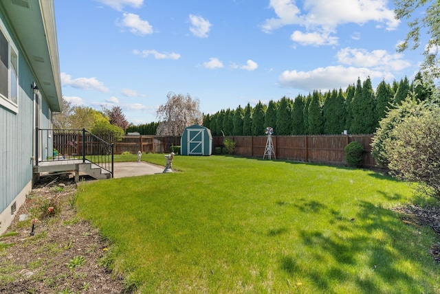 19322 E Indiana Ave, Greenacres, WA 99016 - view of yard with a fenced backyard, a patio area, a shed, and an outdoor structure
