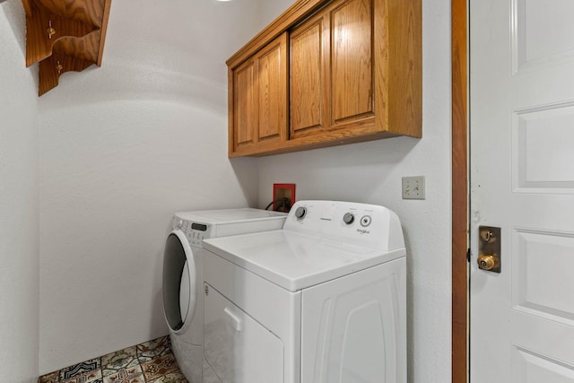 3247 Jumpoff Way, Valley, WA 99181 - clothes washing area featuring cabinet space and washing machine and clothes dryer