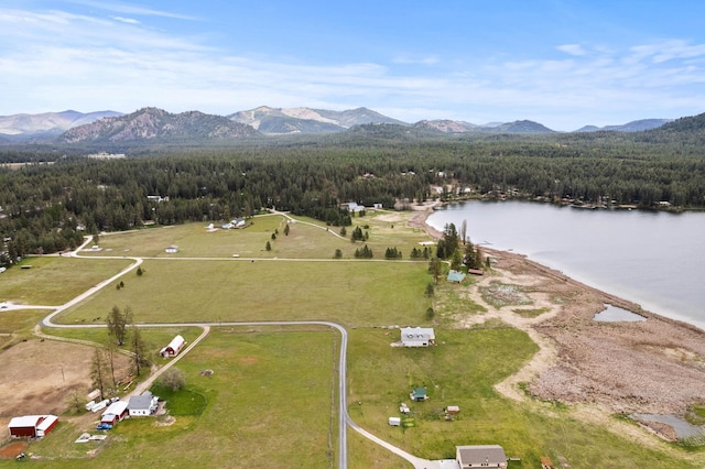 3247 Jumpoff Way, Valley, WA 99181 - aerial view featuring a wooded view and a water and mountain view