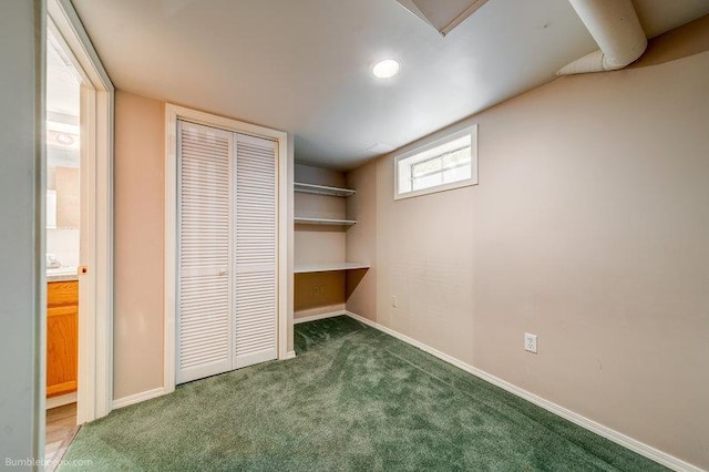 4023 W Hoffman Ave, Spokane, WA 99205 - unfurnished bedroom with carpet, a closet, baseboards, and recessed lighting
